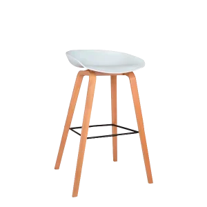TABURETE ABY WOOD 65CM BLANCO