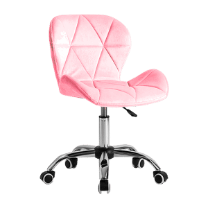 SILLA PENTAGONE OPERATIVA VELVET ROSADA